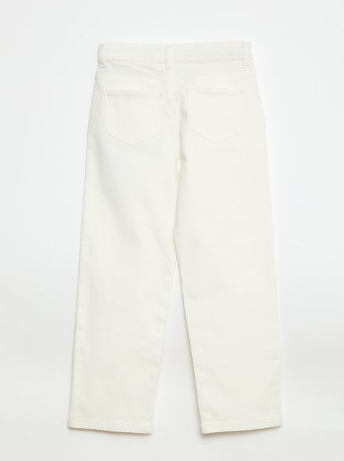 Twill Trousers with Snap Fastening - Extra Comfortable Fit - Kiabi