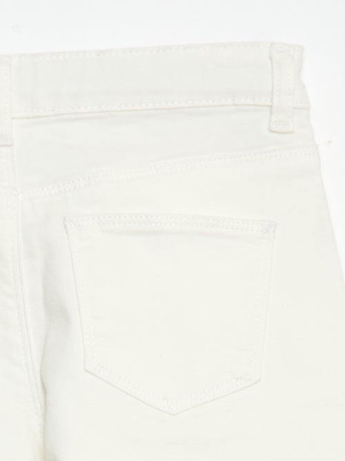 Twill Trousers with Snap Fastening - Extra Comfortable Fit - Kiabi