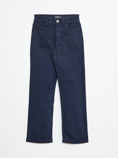 Twill Trousers with Snap Fastening - Kiabi