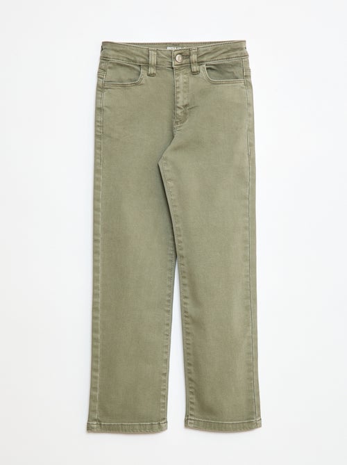 Twill Trousers with Snap Fastening - Kiabi