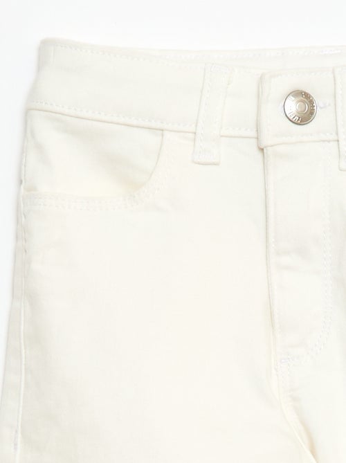 Twill Trousers with Snap Fastening - Kiabi