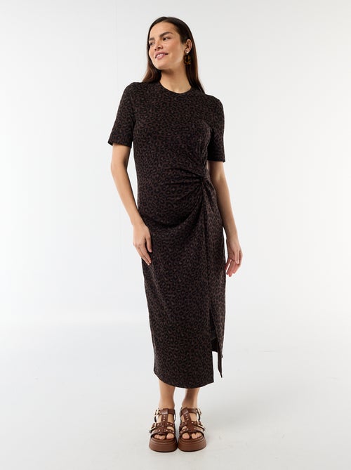 Twisted Front Maternity Dress - Kiabi Twisted Front Maternity Dress - Kiabi