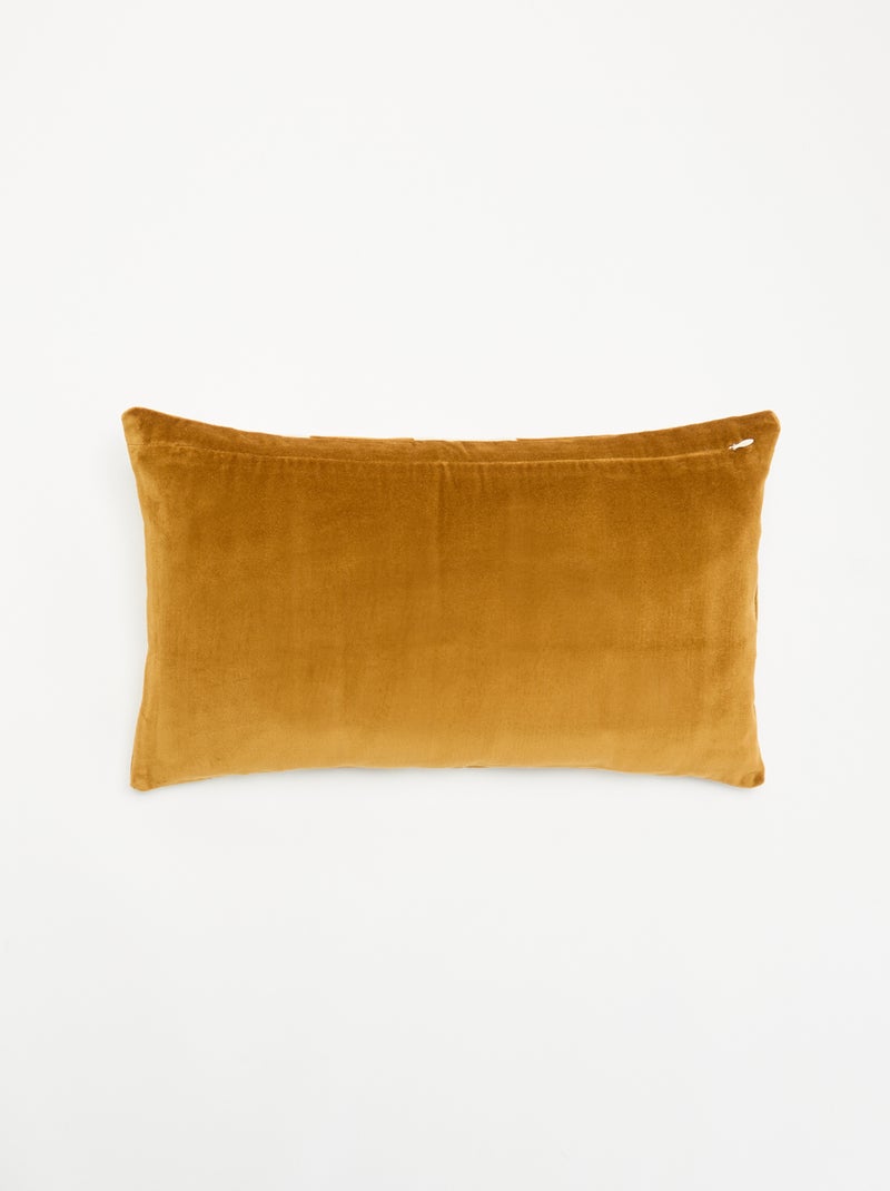 Two-material Cushion Cover Brown - Kiabi