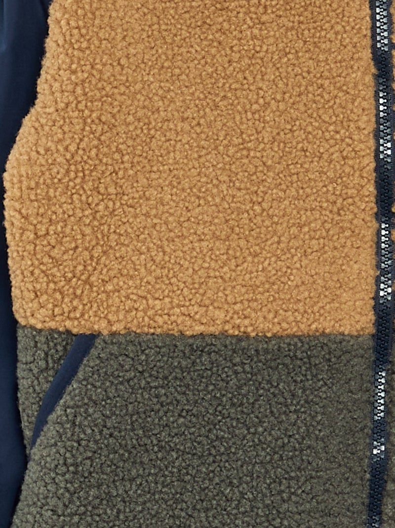 Two-material jacket Green - Kiabi
