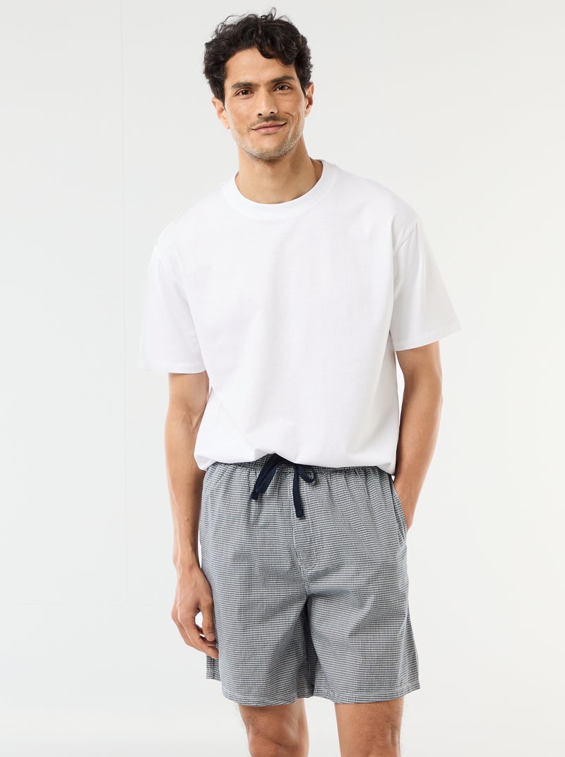 Two-Pack Night Shorts with Pockets Blue - Kiabi