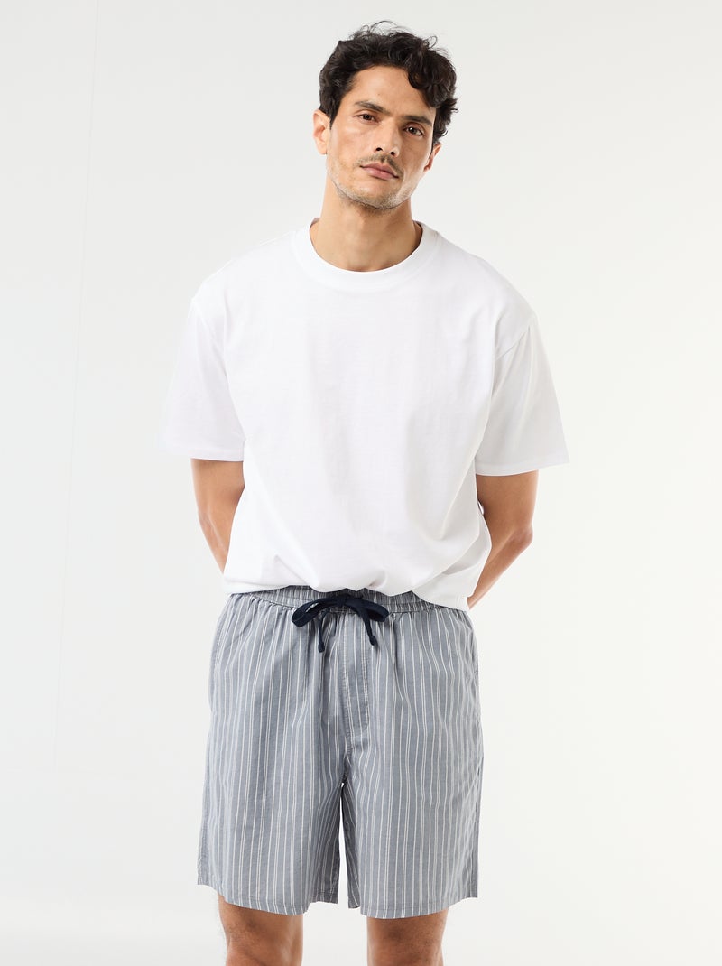 Two-Pack Night Shorts with Pockets Grey - Kiabi