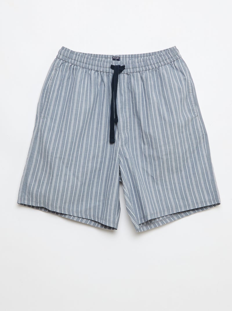 Two-Pack Night Shorts with Pockets Grey - Kiabi