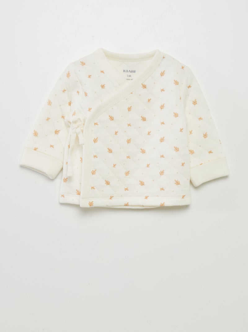 Two-piece quilted pyjama set WHITE - Kiabi