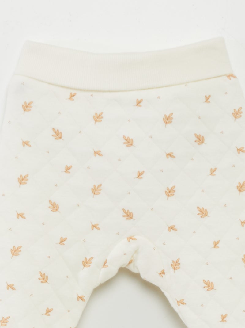 Two-piece quilted pyjama set WHITE - Kiabi