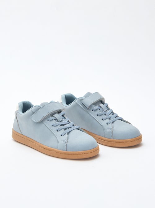 Two-Tone Faux Suede Low-Top Sneakers - Kiabi