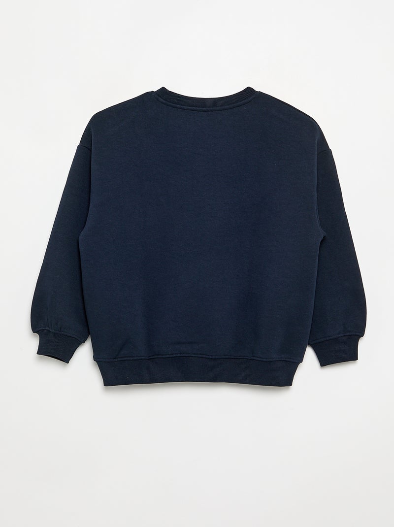 Two-tone long-sleeved sweatshirt Blue - Kiabi