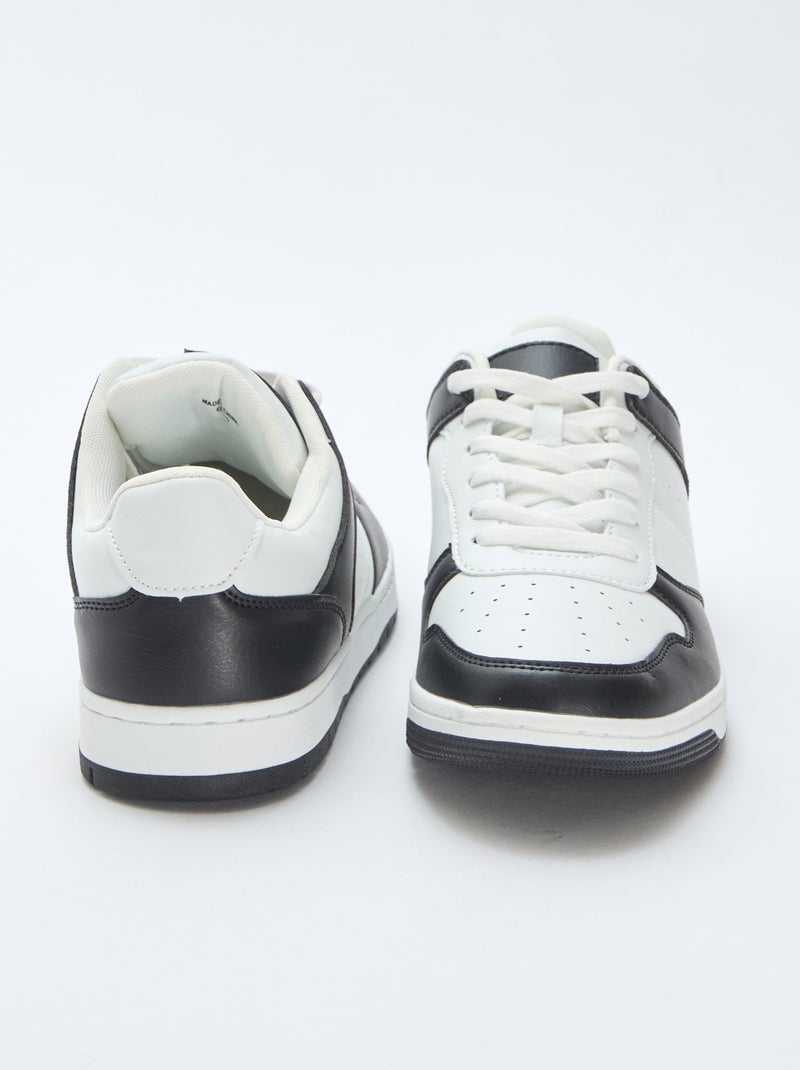 Two-Tone Low Top Sneakers Black - Kiabi