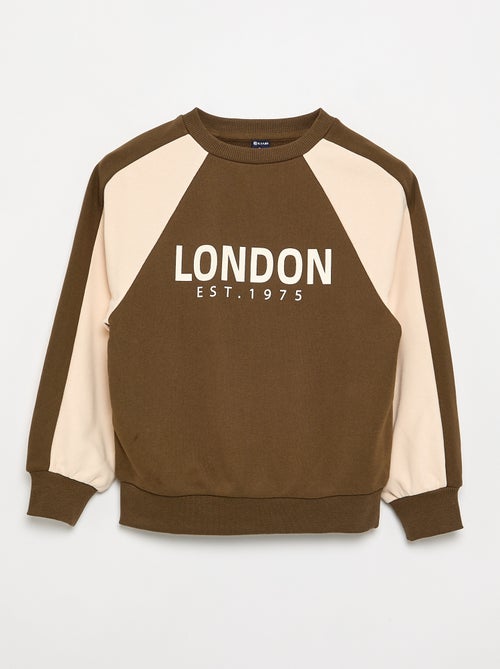 Two-tone printed sweatshirt - Kiabi