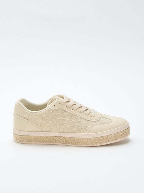 Two-Tone Sneakers with Espadrille Sole - Kiabi