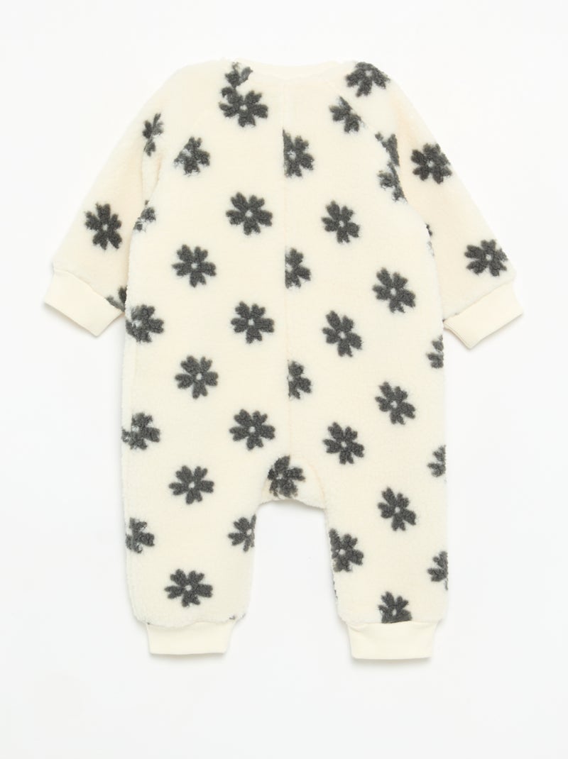 Ultra-Warm Fleece Baby Sleepsuit White - Kiabi