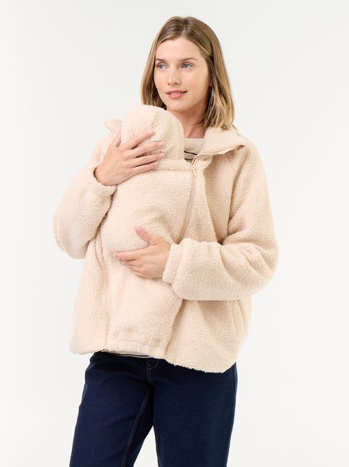Umstands- und Tragejacke im Teddy-Effekt - Kiabi Umstands- und Tragejacke im Teddy-Effekt - Kiabi