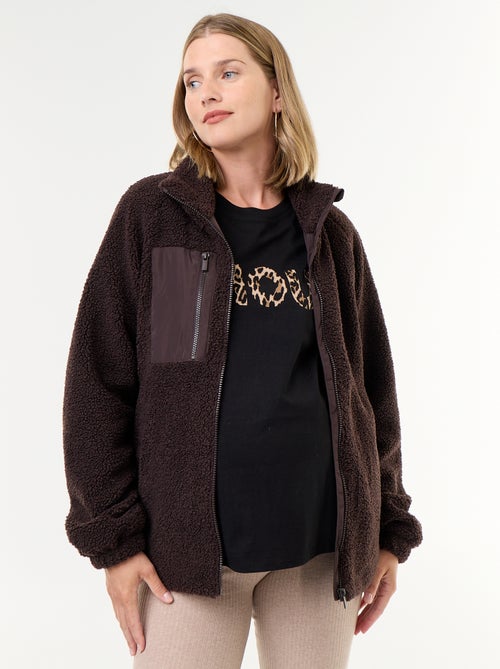 Umstands- und Tragejacke im Teddy-Effekt - Kiabi Umstands- und Tragejacke im Teddy-Effekt - Kiabi