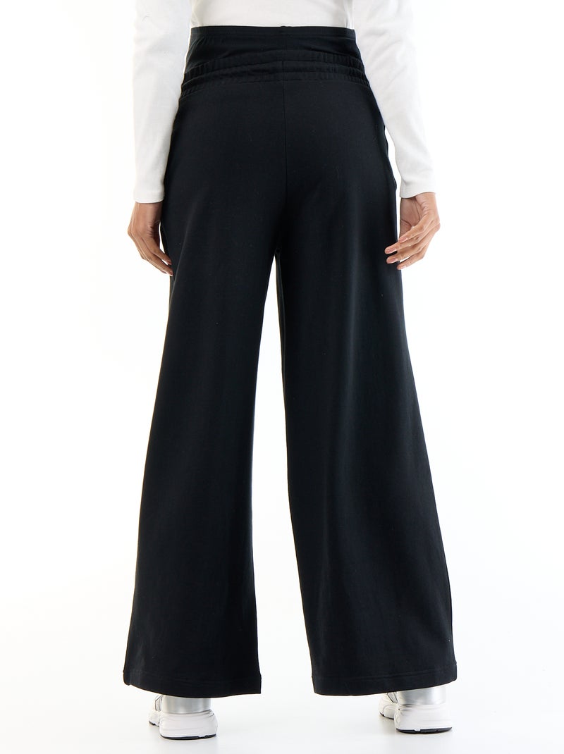 Umstands-Jogginghose Wide-Leg aus French Terry Noir - Kiabi