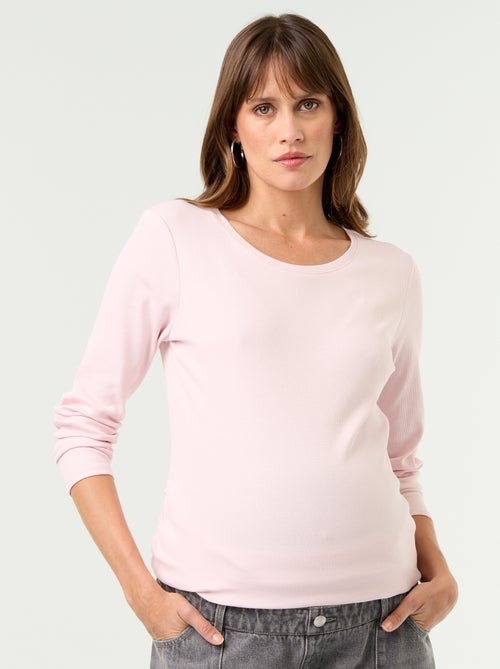 Umstands-T-Shirt aus Rippstrick - Kiabi Umstands-T-Shirt aus Rippstrick - Kiabi