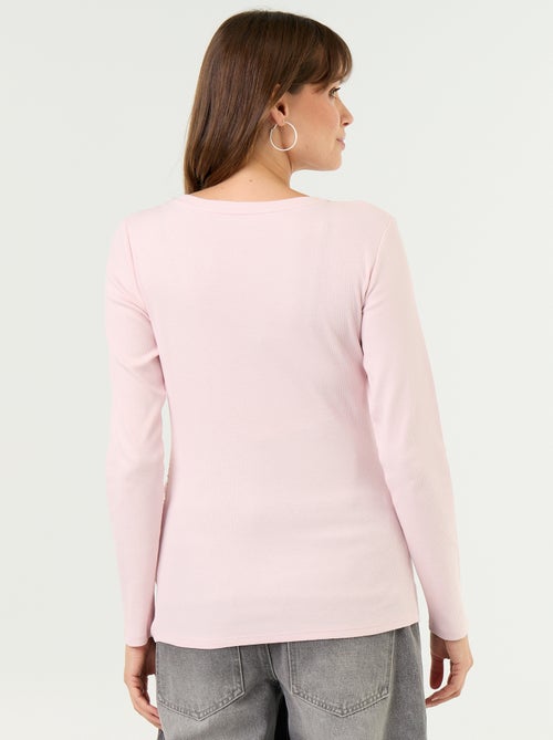 Umstands-T-Shirt aus Rippstrick - Kiabi Umstands-T-Shirt aus Rippstrick - Kiabi