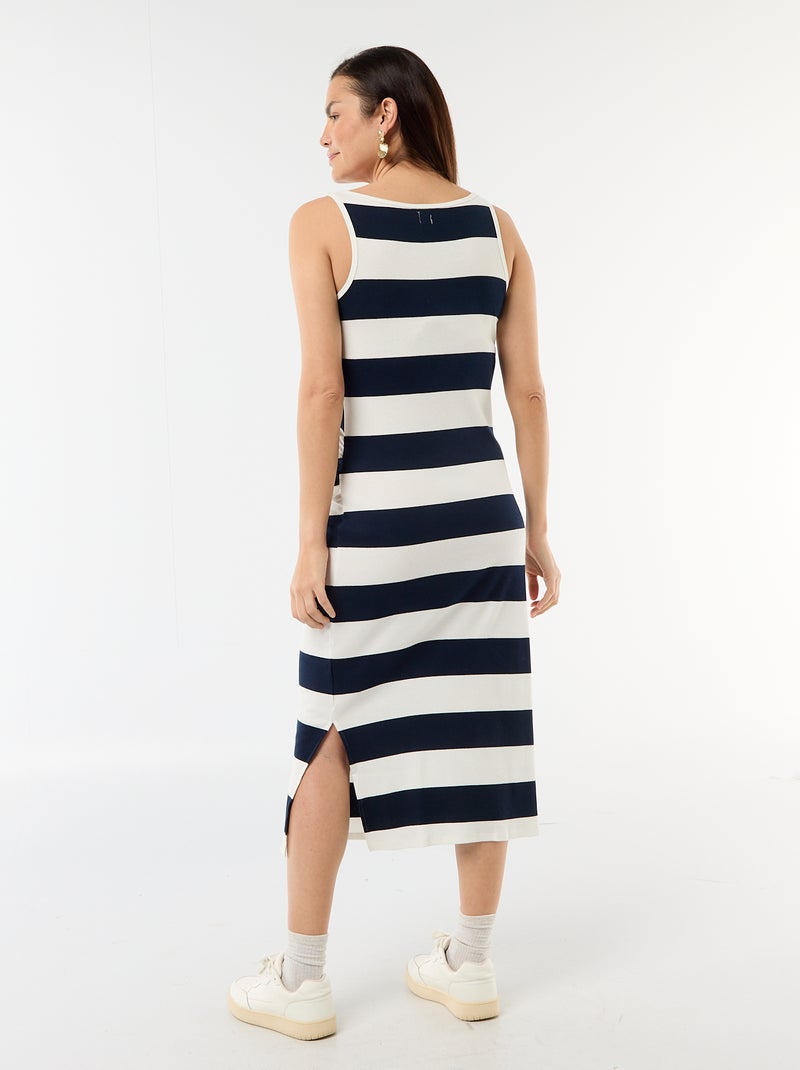 Umstands-Tanktop-Kleid aus Rippstrick Blau - Kiabi