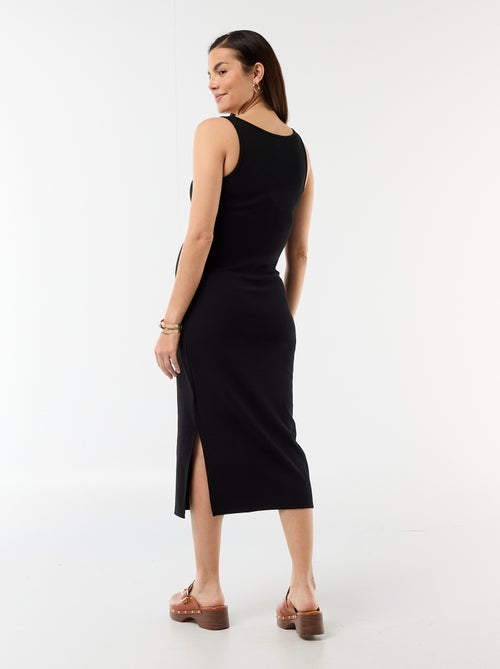 Umstands-Tanktop-Kleid aus Rippstrick - Kiabi Umstands-Tanktop-Kleid aus Rippstrick - Kiabi