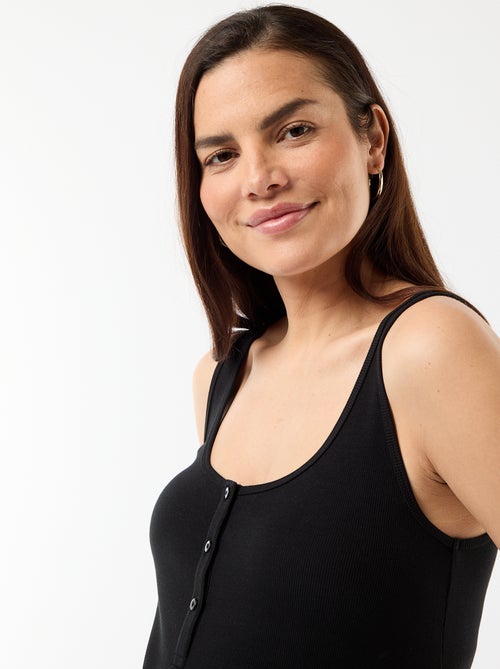 Umstands-Tanktop-Kleid aus Rippstrick - Kiabi Umstands-Tanktop-Kleid aus Rippstrick - Kiabi