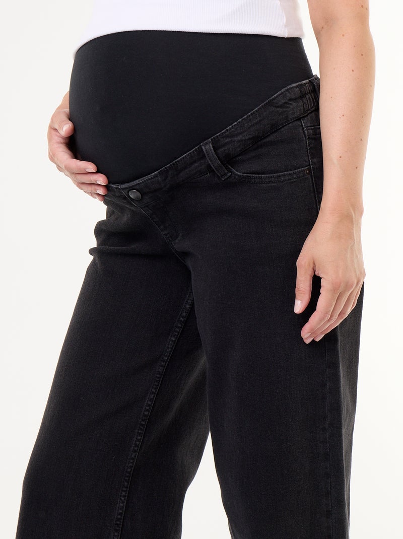 Umstands-Wide-Leg-Jeans Noir - Kiabi