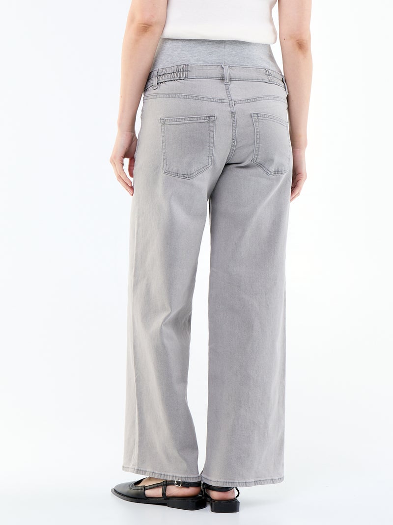 Umstandsjeans Wide-Leg Grau - Kiabi
