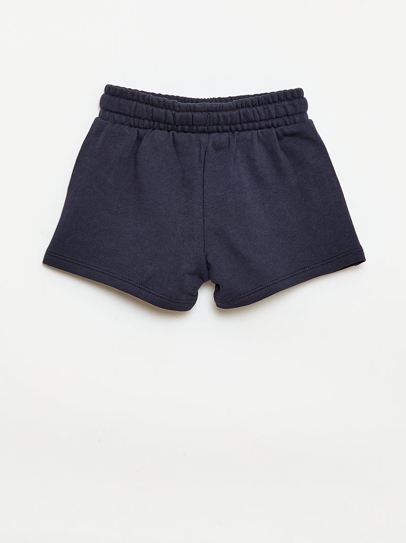 Unbrushed Fleece Shorts Blue - Kiabi