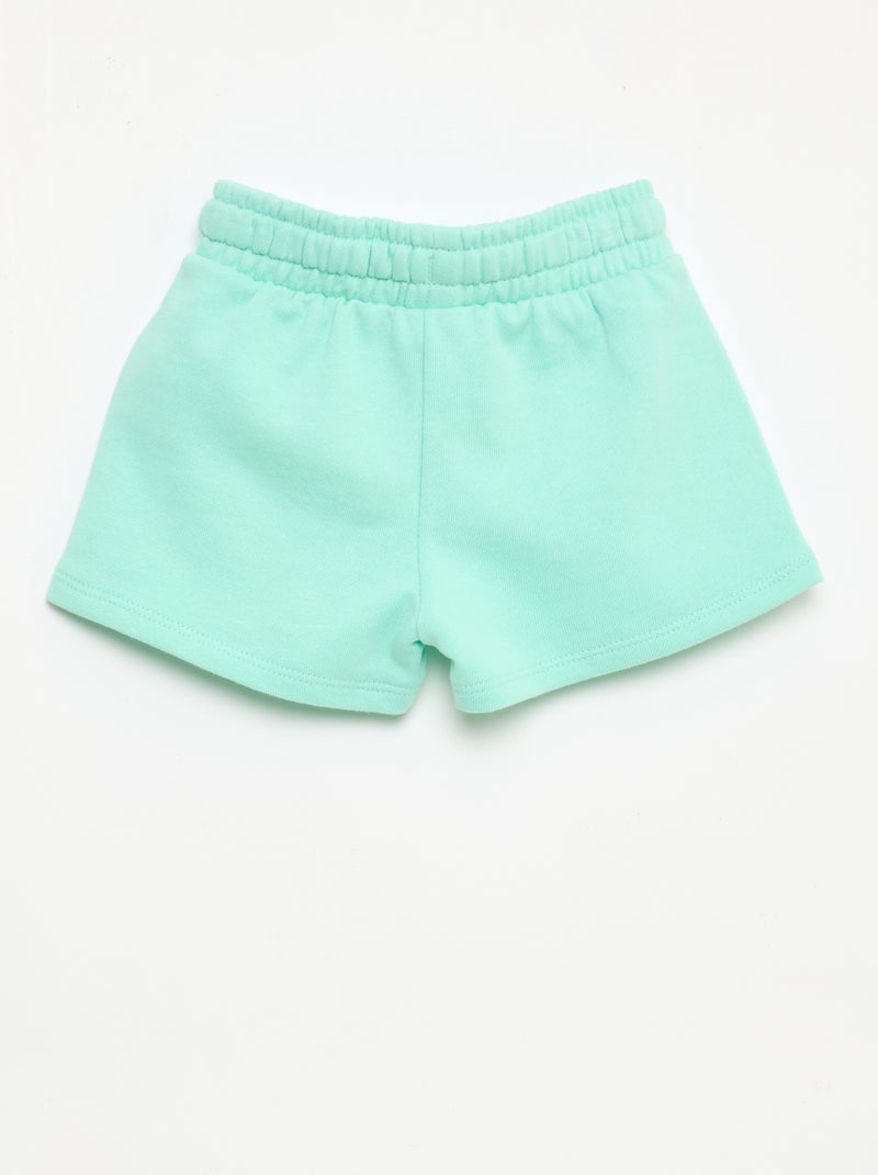 Unbrushed Fleece Shorts Green - Kiabi