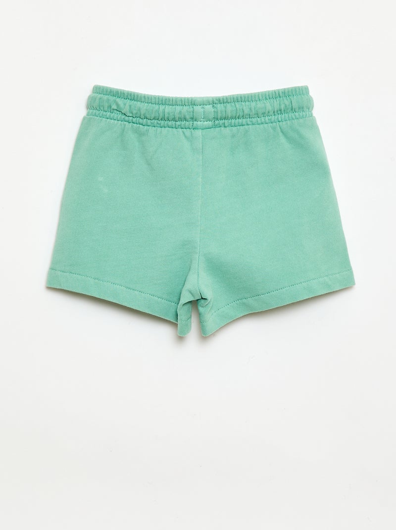 Unbrushed Fleece Shorts Green - Kiabi