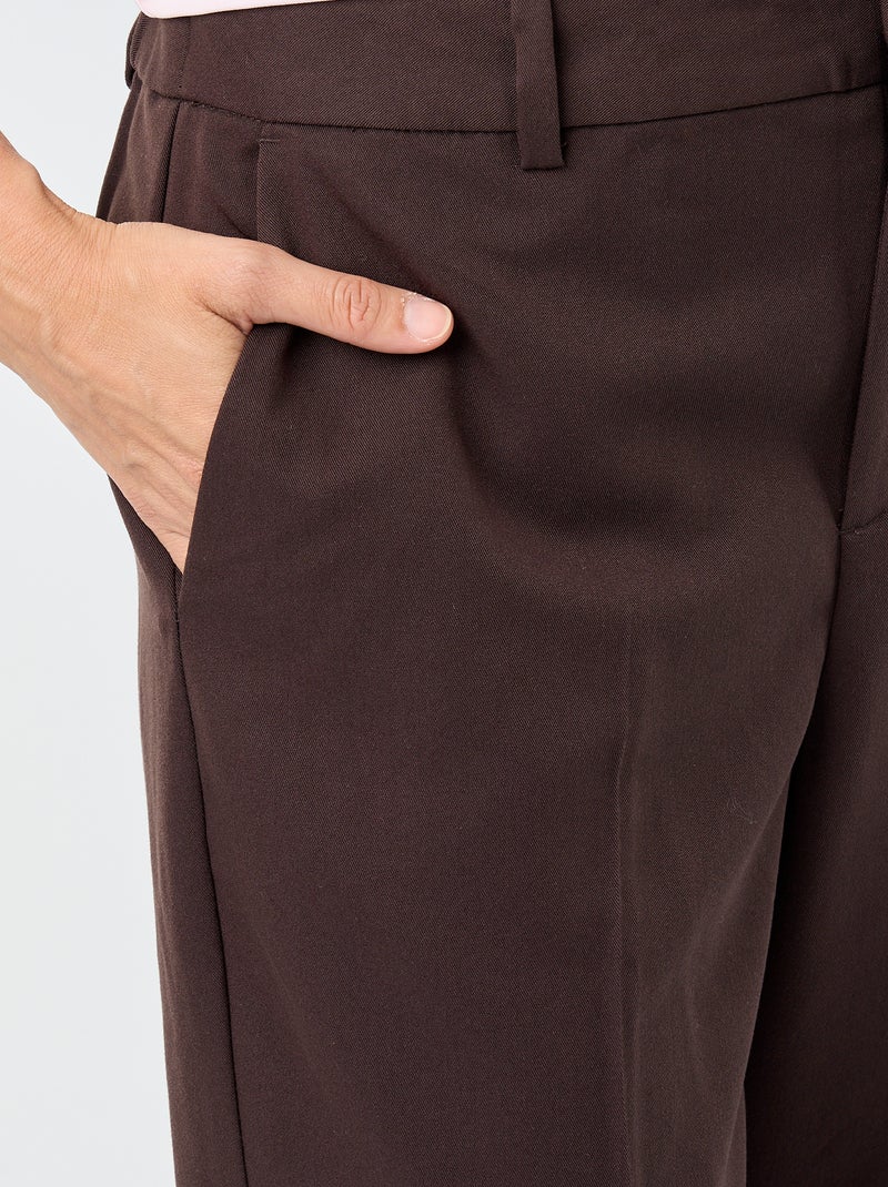 Uni Cigarette-Hose mit 2 Taschen Braun - Kiabi