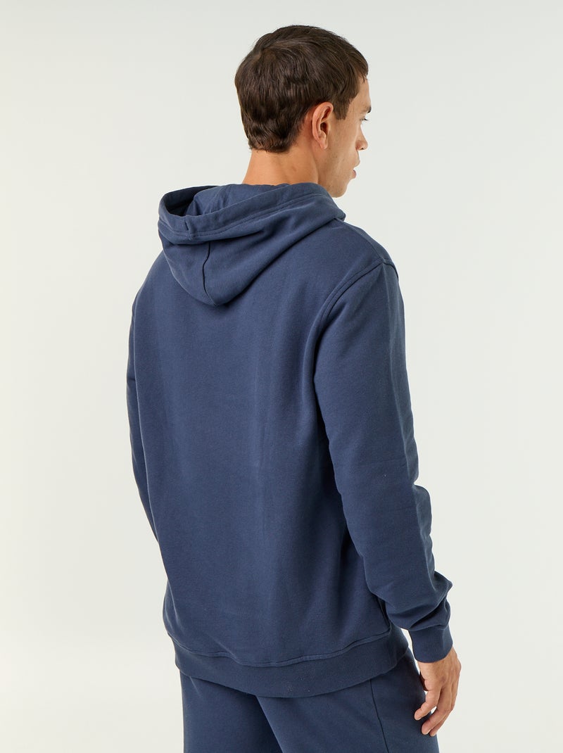 Uni-Kapuzenpullover Marineblau - Kiabi