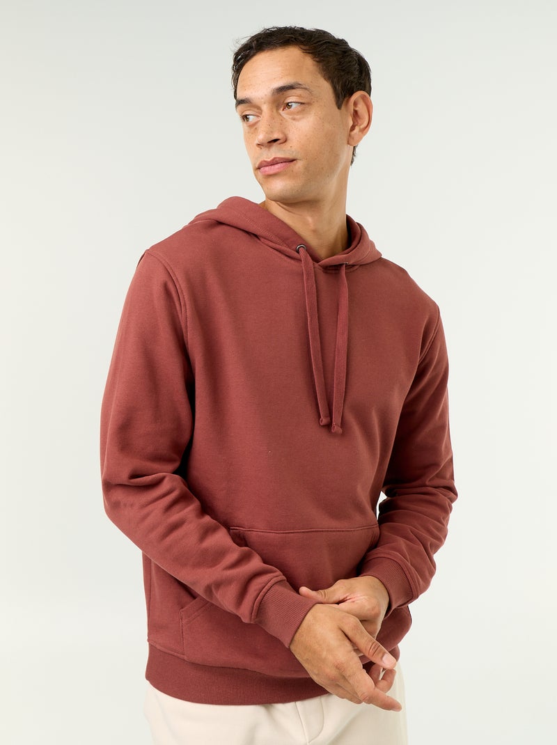 Uni-Kapuzenpullover Marron - Kiabi