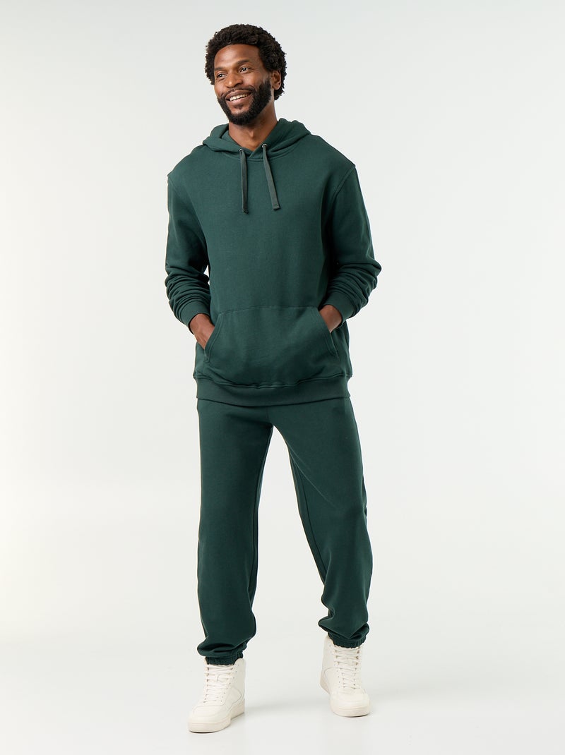 Uni-Kapuzenpullover Vert - Kiabi