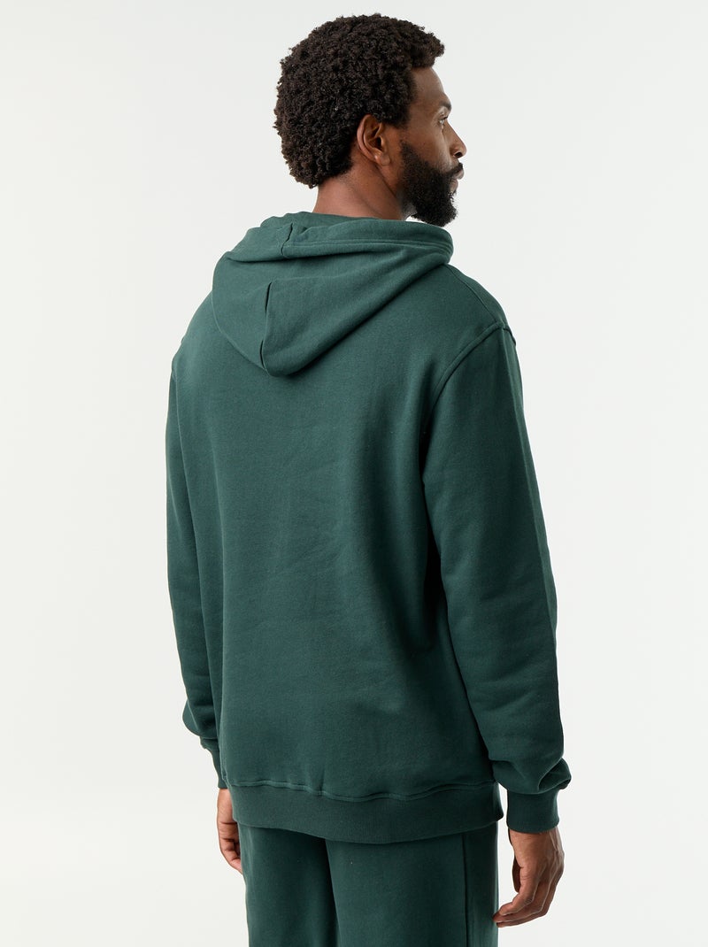Uni-Kapuzenpullover Vert - Kiabi