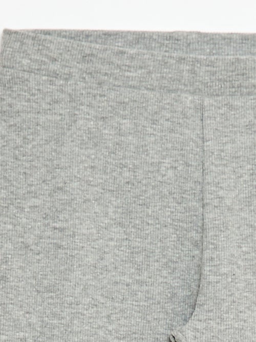 Uni Strick-Leggings aus Baumwolle - Kiabi