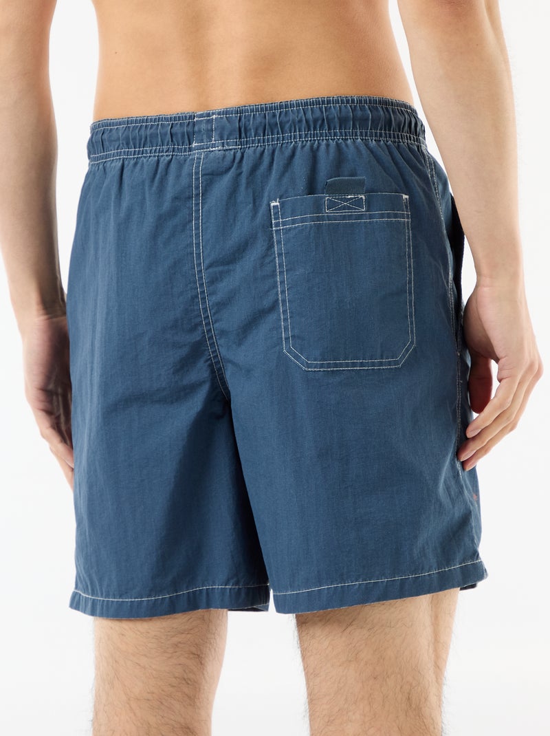 Unifarbene Badeshorts mit Taschen Blau - Kiabi