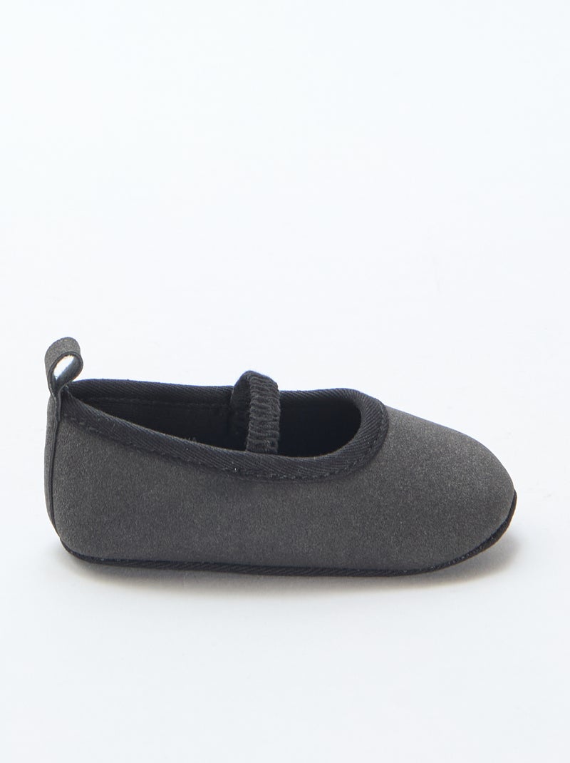 Unifarbene Ballerinas Schwarz - Kiabi