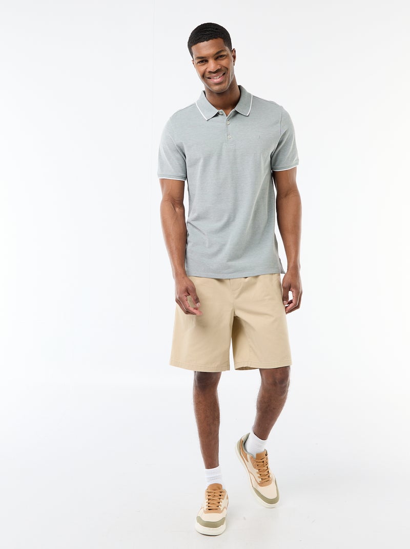 Unifarbene Chino-Shorts Beige - Kiabi