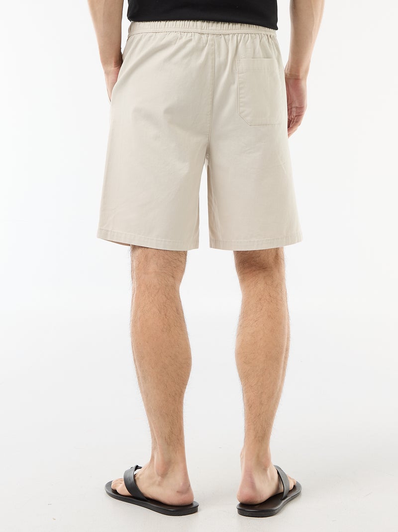 Unifarbene Chino-Shorts Grau - Kiabi
