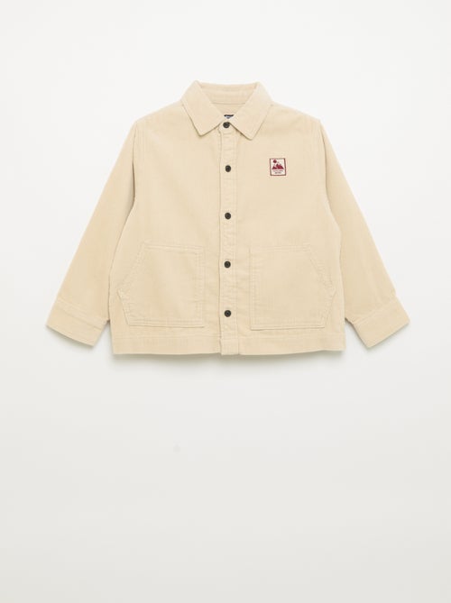 Unifarbene Cord-Hemdjacke - Kiabi
