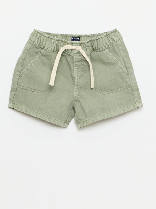 Unifarbene Denim-Shorts - Kiabi