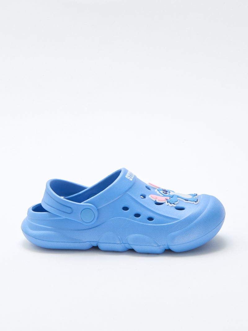 Unifarbene "Disney" "Stitch" Mules Blau - Kiabi