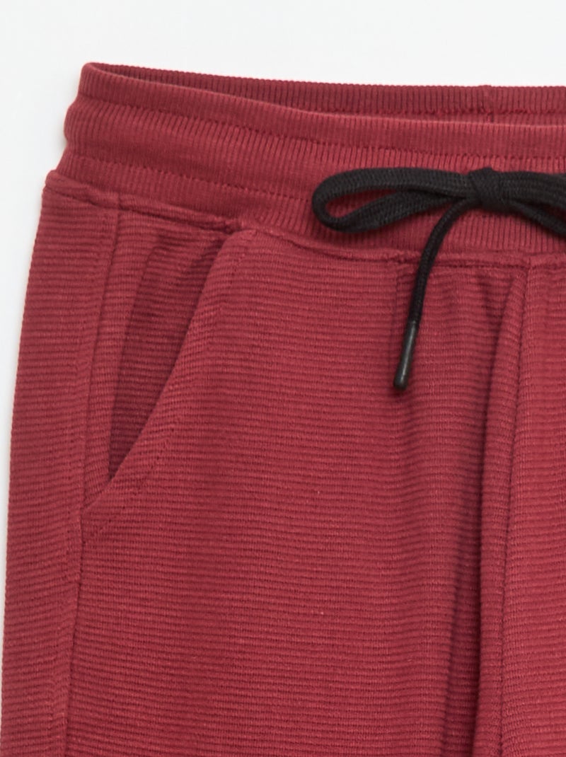 Unifarbene Jogginghose aus leichtem Fleece Rot - Kiabi