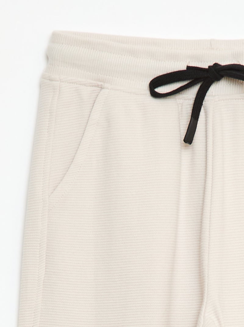 Unifarbene Jogginghose aus leichtem Fleece Weiß - Kiabi