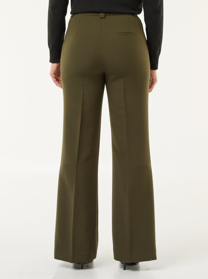 Unifarbene Schlaghose Khaki - Kiabi