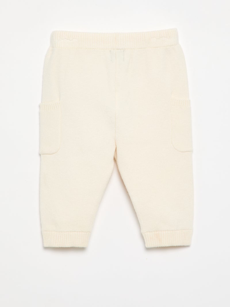 Unifarbene Strickhose Blanc - Kiabi