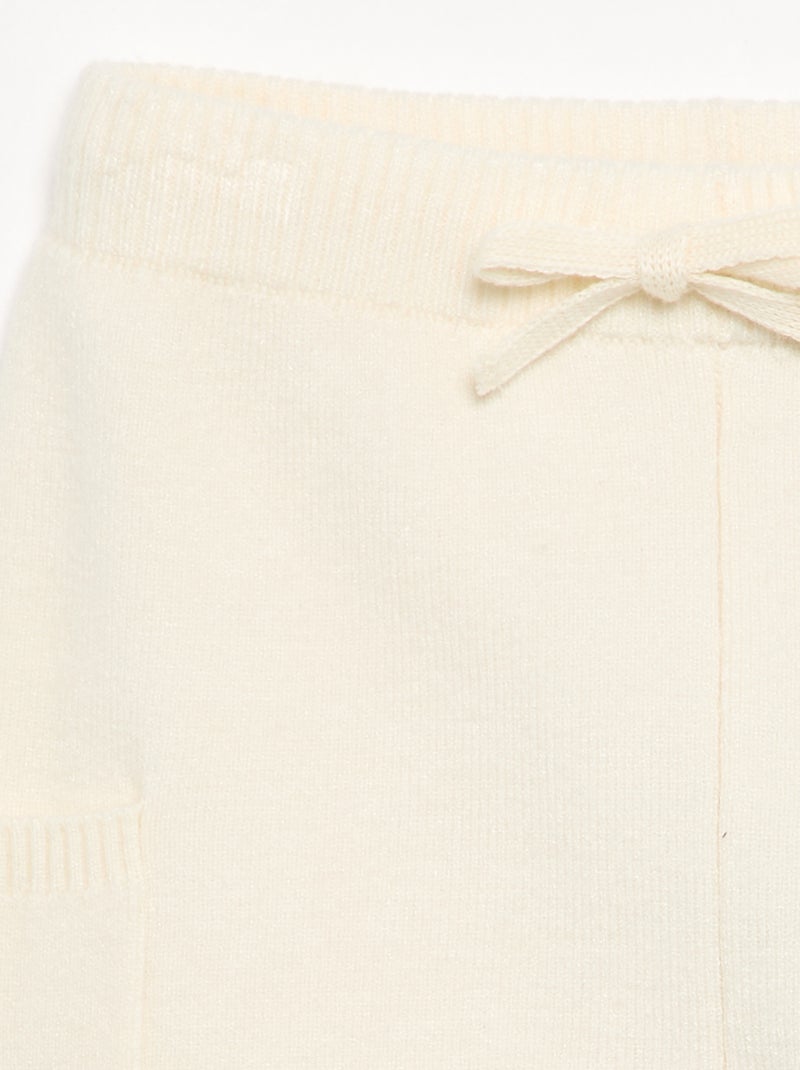 Unifarbene Strickhose Blanc - Kiabi